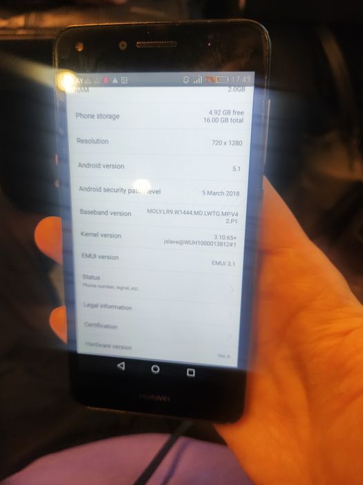 Smartfon Huawei LYO-L01
Stan bardzo dobry. Sprawny i w pełni funkcjona