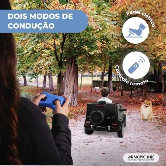 Carrinho elétrico Mercedes Benz, Pedal elétrico, Controle remoto
