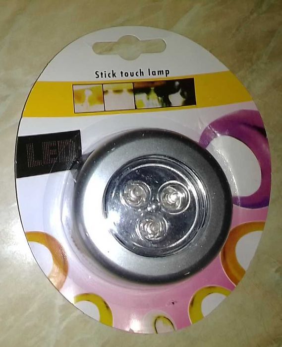 Лампа светильник фонарик на батарейках, 3LED,ночник,ліхтарик,светодиод