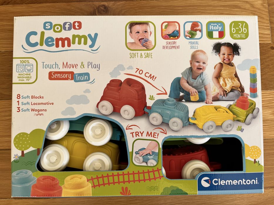 Comboio Sensorial Soft Clemmy da Clementoni - novo