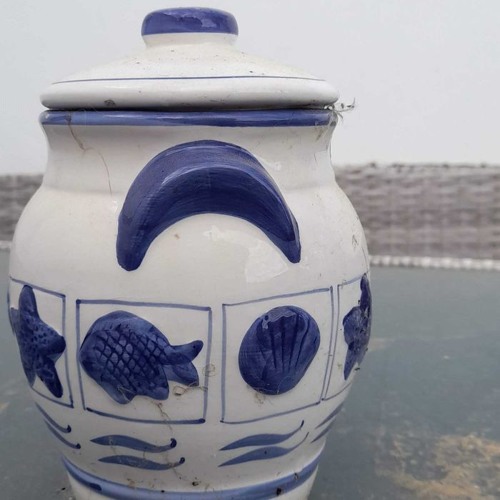 Pote Jarra Decoração Azul Marinho