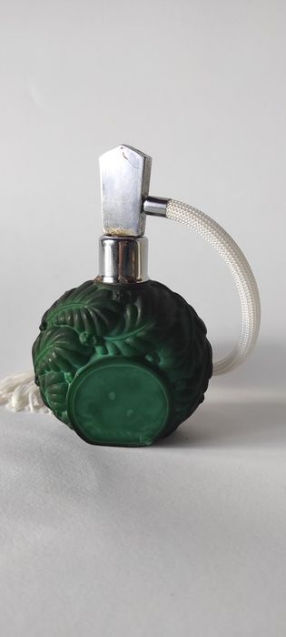 Schlevogt zielone szkło malachitowe perfumetka