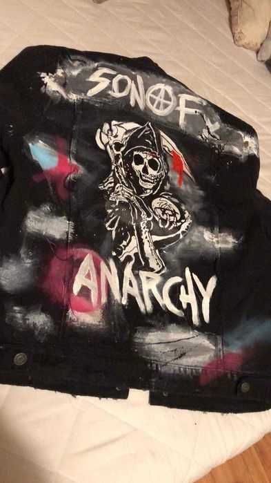 Customowa Kurtka Jeansowa - Sons of Anarchy