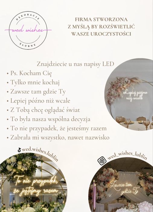 Wynajem napisów led