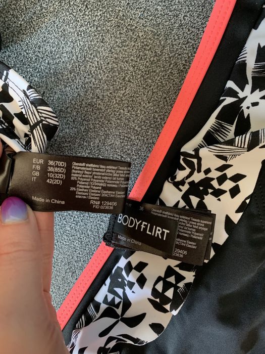 Strój kąpielowy bonprix czarny nowy S M dwuczęściowy bikini