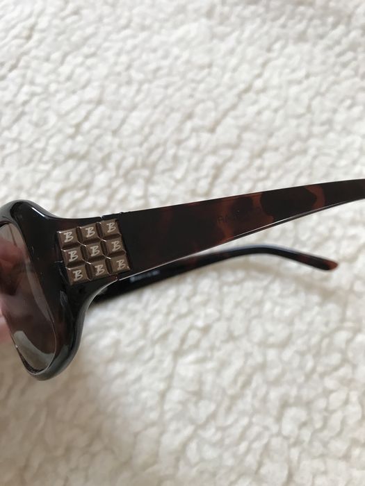 Brązowe damskie okulary przeciwsłoneczne Belutti polarized vintage