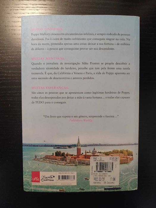 (Env. Incluído) Os Cinco Herdeiros de Elizabeth Adler