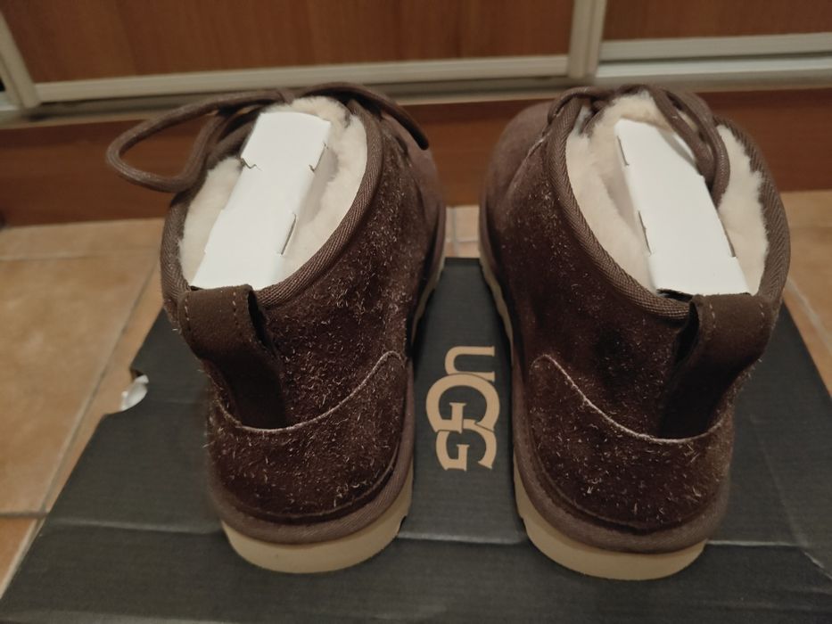 Buty botki śniegowce UGG Neumel shaggy suede 43 EU 10 US wełna