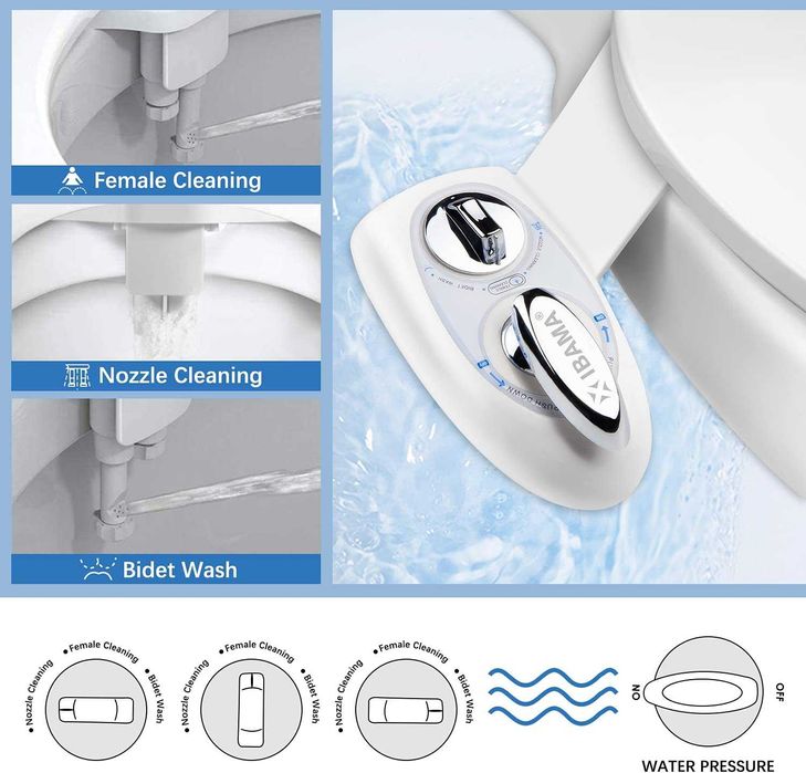 Novo. Torneira de autolimpeza para sanita