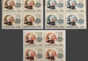 Série 3 quadras de selos novos - Organização Mundial da Saúde - 1968