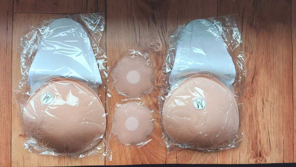 2 pary biustonosz samonośny M silikonowy stanik bez pleców
