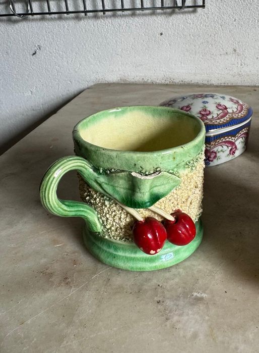 Caneca cera pintada pequena