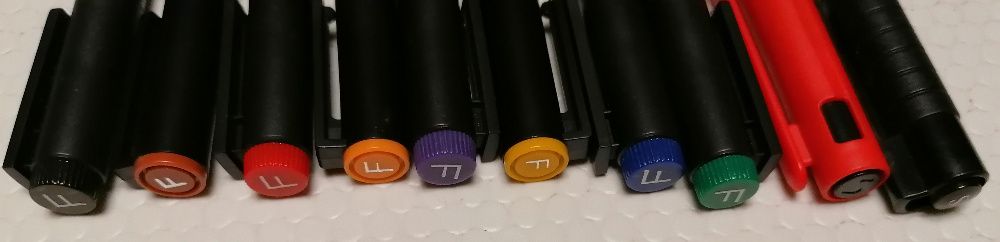 Canetas dermatograficas finas e grossas (canetas de acetato) (10 un)