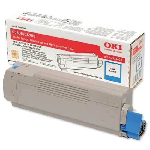 Toner OKI Ciano C5550MFP C5800 C5900 - Novo e Selado