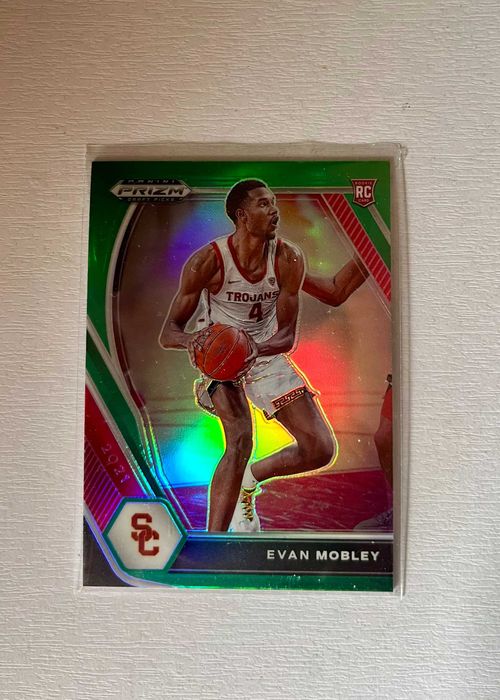 2021 Prizm Draft Picks Choice Evan Mobley azul amarelo verde Rc #2