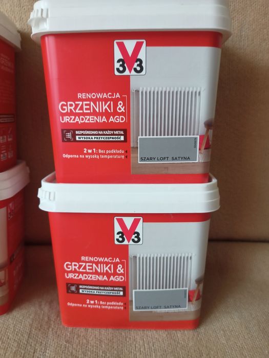 Farba renowacyjna V33 Grzejniki & Urządzenia AGD puszki 075L 3 kolory