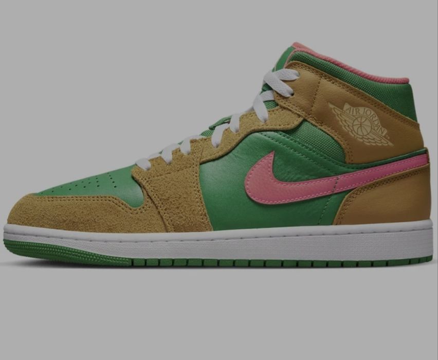 Кроссовки Air Jordan 1 Mid Se Green/Brown DX4332-700