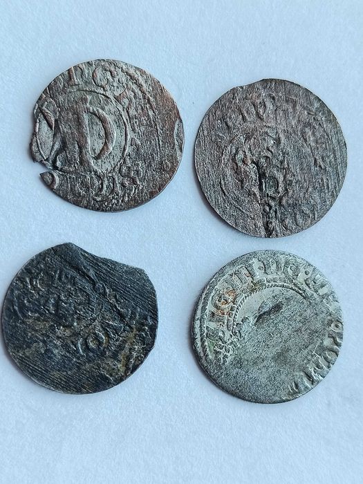 Szeląg Ryski Livonia ,Krystyna Waza rzadki oryginał Srebro