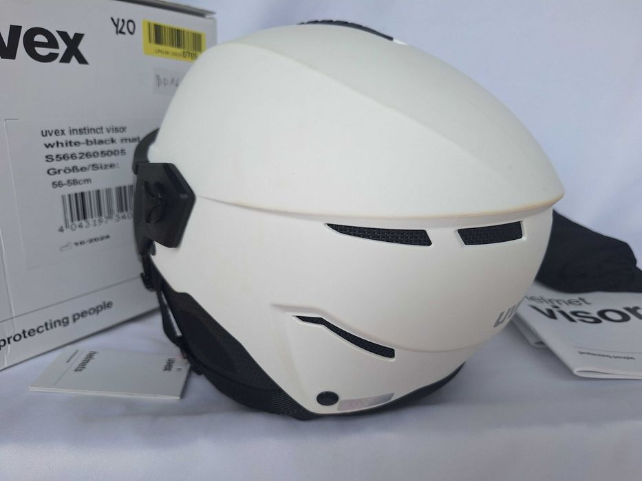 Kask narciarski Uvex Instinct Visor White Black Mat M 56-58cm