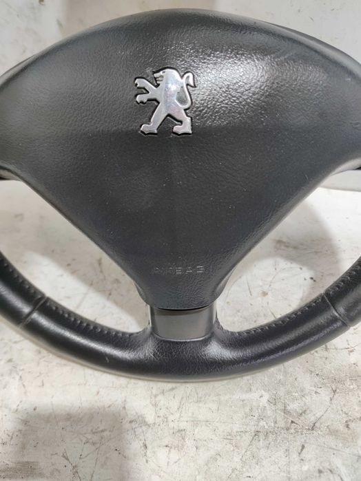 Peugeot 407 Kierownica AIRBAG Skóra Skórzana