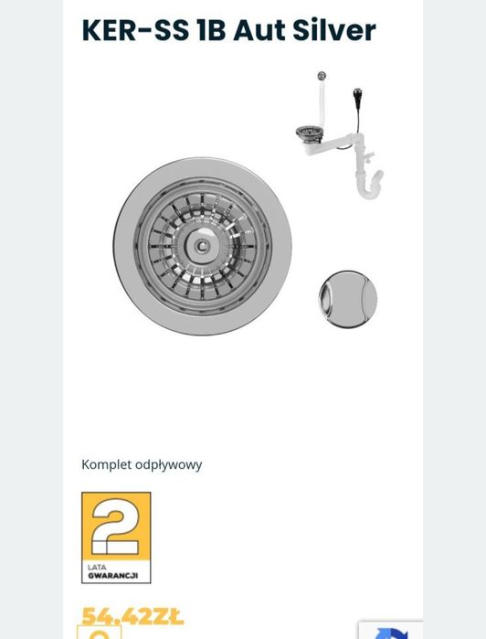 Komplet odpływowy