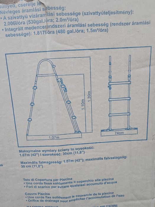 Piscina Bestway + Monobloco filtragem

Dimensões: 427x250x250x100 cm
