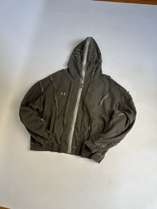 Thug club zip hoodie opium archive custom distressed washed зипка зип