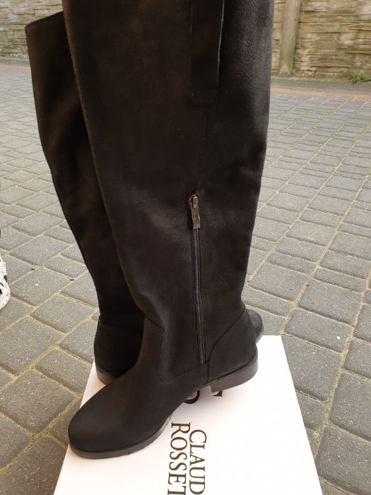 Kozaki zamszowe czarne rozmiar 37