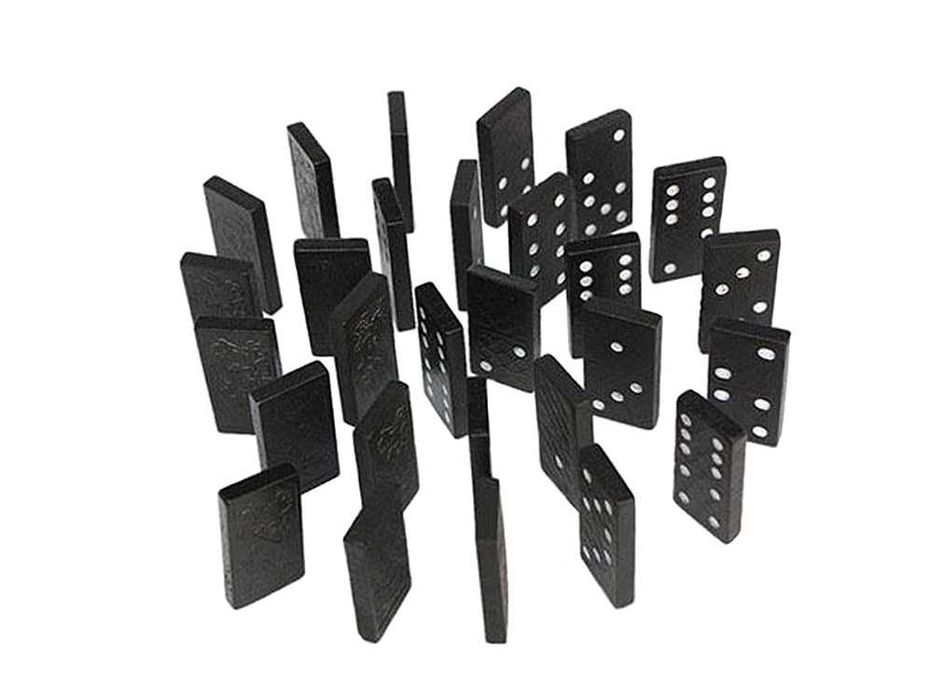 Klasyczne domino drewniane 28 elementów gra towarzyska