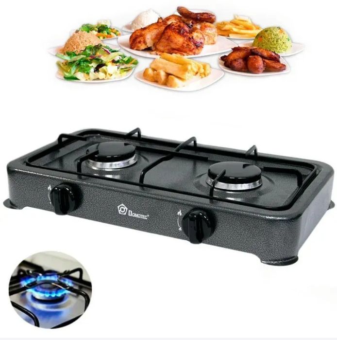 Газова плита на 1 2 3 4 конфорки таганок настільна Domotec газовая