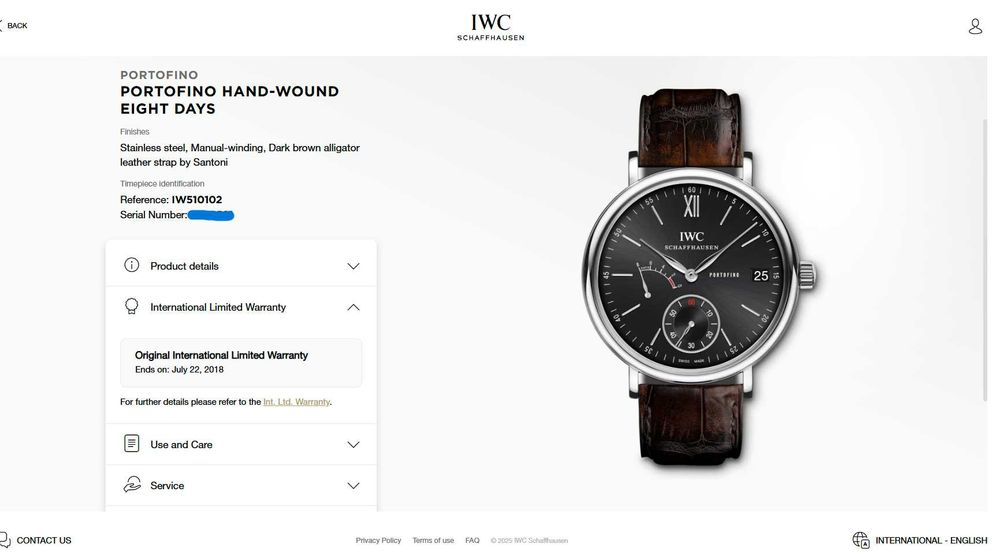 Акція IWC Portofino Hand-wound 8 days IW510102