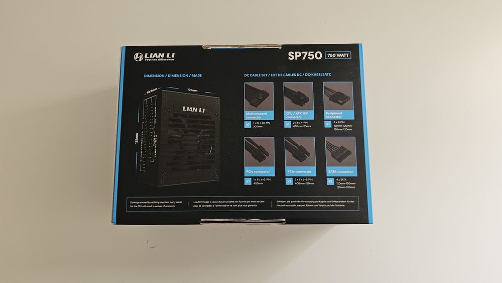Fonte de alimentação Lian Li SFX SP750 V2 750W 80+ Gold