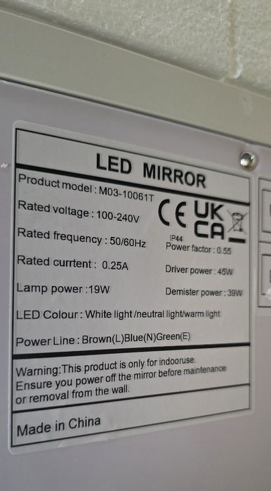 Lustro led 100cm*60cm