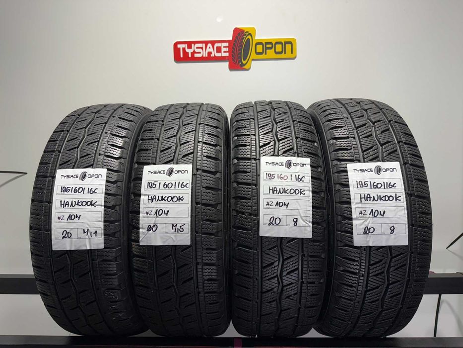 Opony Zimowe 195/60/16C Hankook WinterIceptLV Komplet #Z107