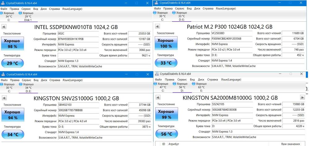 SSD M.2 NVME 1TB (1024GB) /512GB  Samsung EVO Micron Kingston