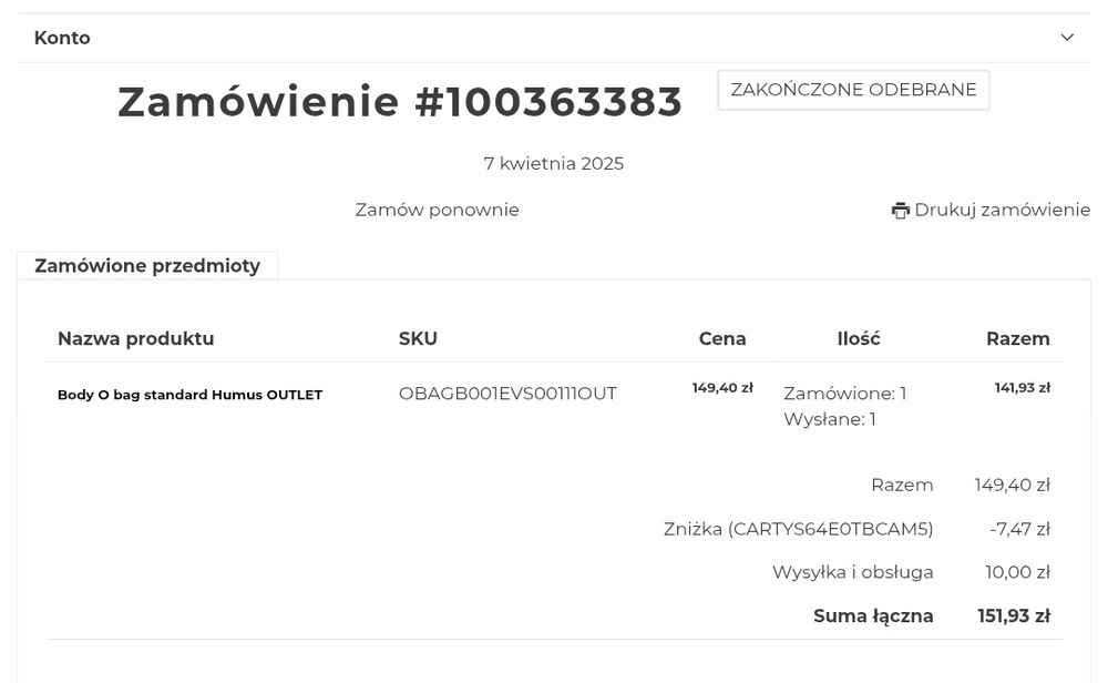 O bag standard w kolorze hummus