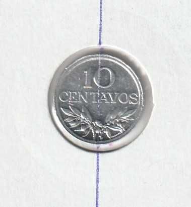 10 Centavos 1975 Aluminio Eixo Deslocado