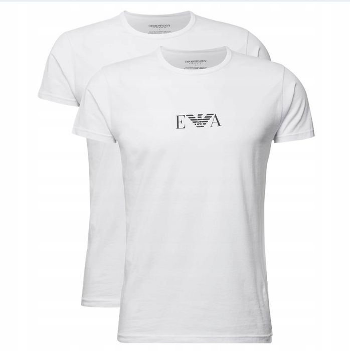 Emporio Armani t-shirt męski komplet 2-pack bialy r. S, M, L, XL