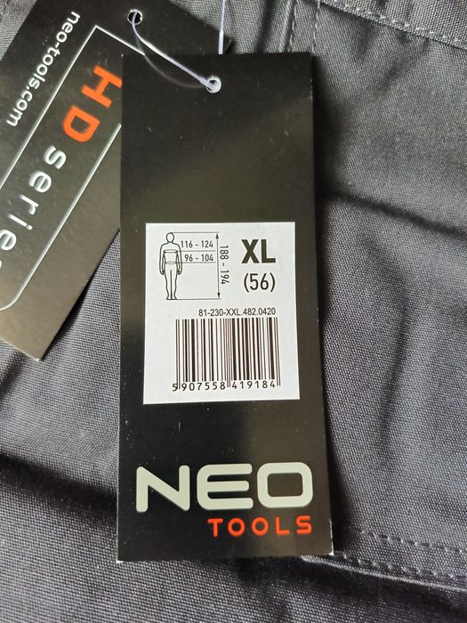 Штани робочі NEO TOOLS XL/56 Сірі (81-230-XL)