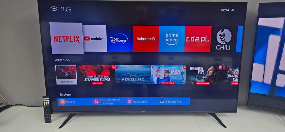 Tv 65 Cail Hisense 65AE7010 4K Super BEZRAMKOWY Smart TV