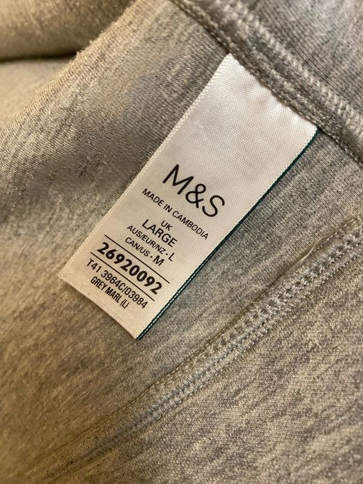 Сіра оверсайз зіп-худі m&s з капюшоном і кишенями