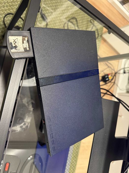 Playstation 2 slim preta com jogos!