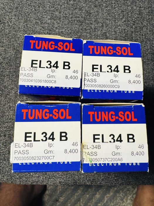 Tung-Sol EL34B – dobrany QUAD 4 szt.