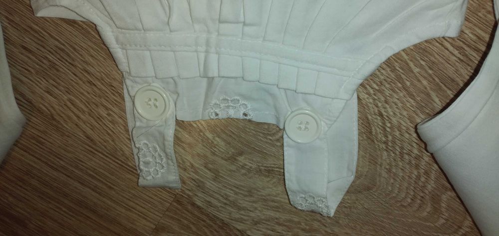 80-98 bluzeczki bluzki z długim + sukienka biała + gratis