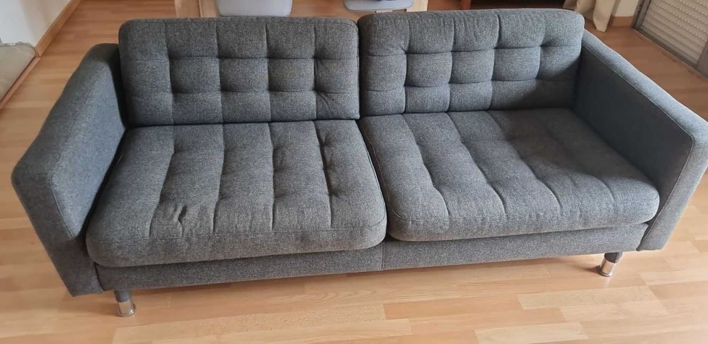 Sofá 2 lugares - cinzento