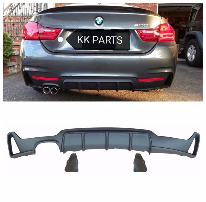 SPOILER DIFUSOR TRASEIRO DE ESCAPE  PALA ABA LÂMINA AVENTAL LÁBIO BMW SÉRIE4 F32 F33 F36 M PERFORMANCE