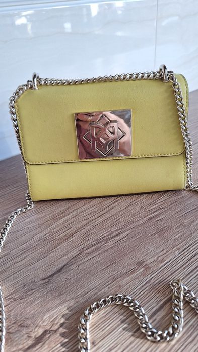 Torebka Kazar-Viena żółta kanapkowa skóra na ramię