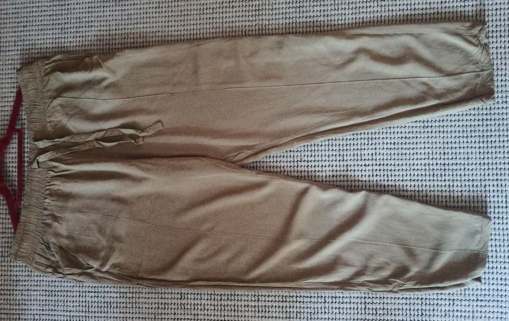 Wiskozowe spodnie khaki