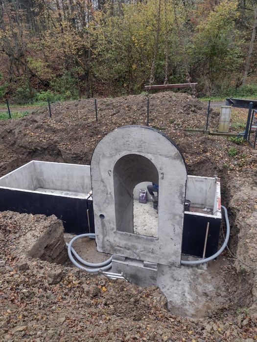 Piwnica betonowa ziemianka 3x350cm B30W8 solidna konstrukcja schody