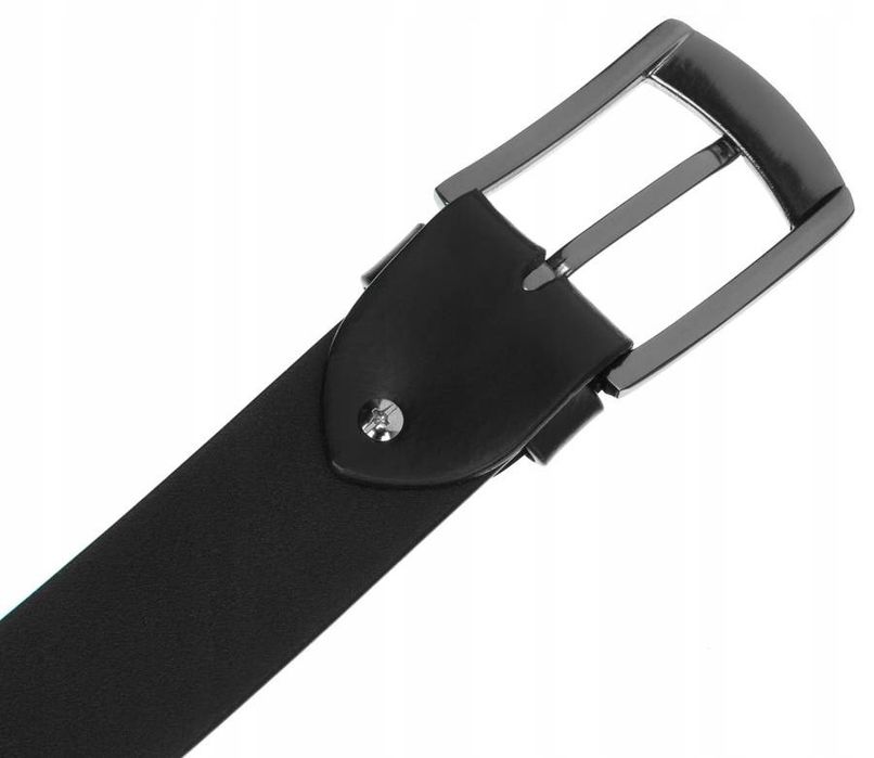 skórzany pasek męski z klasyczną klamrą - peterson 95